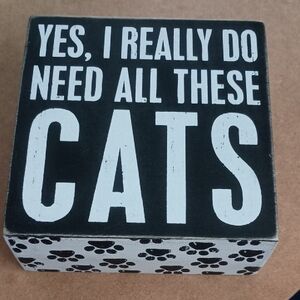 Black and White Cat Quote Block